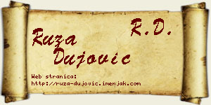 Ruža Dujović vizit kartica